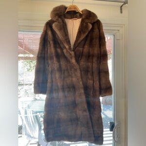 Vintage women’s mink fur coat, Swedish, medium silk lining